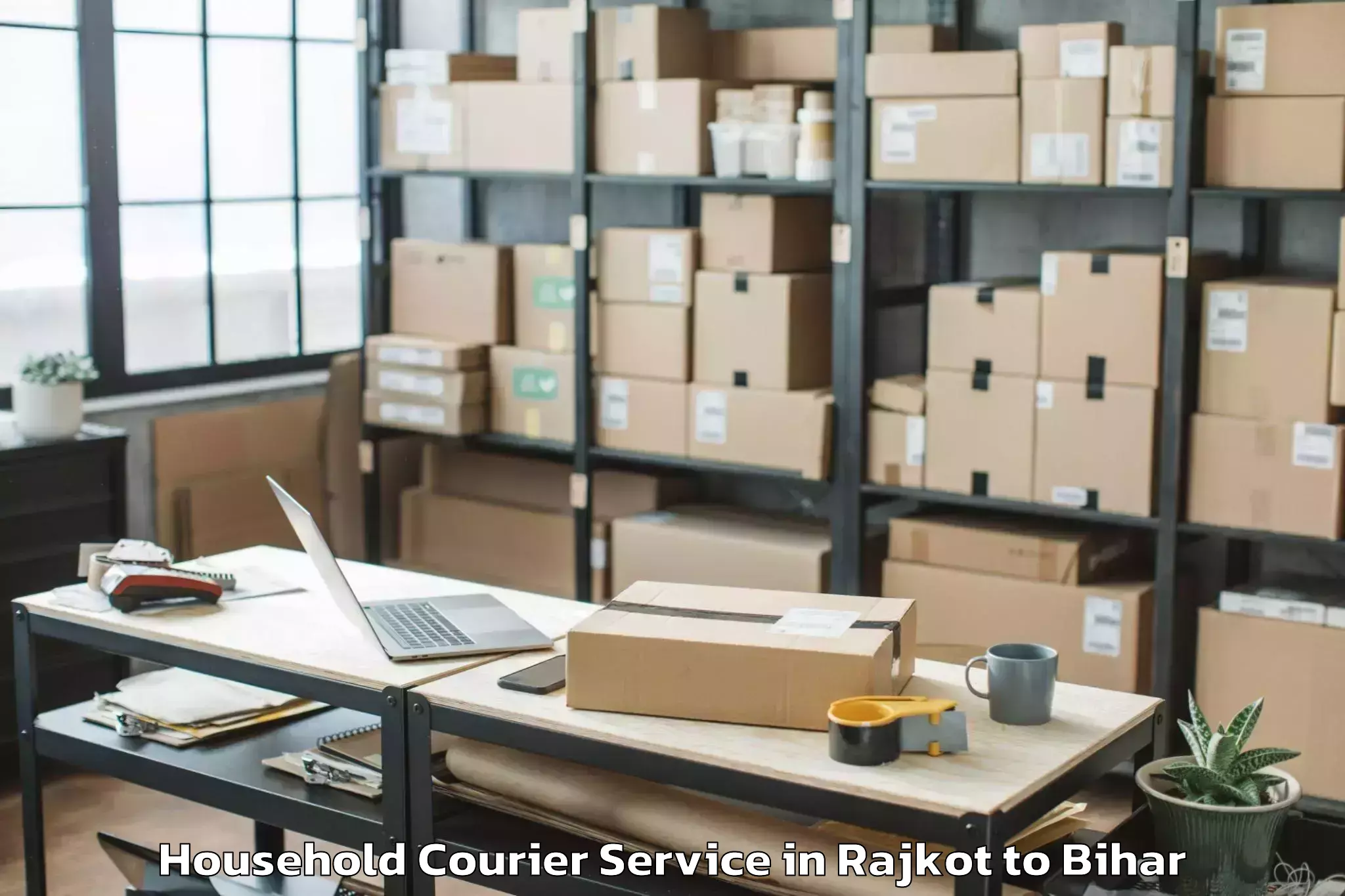 Get Rajkot to Adhaura Household Courier